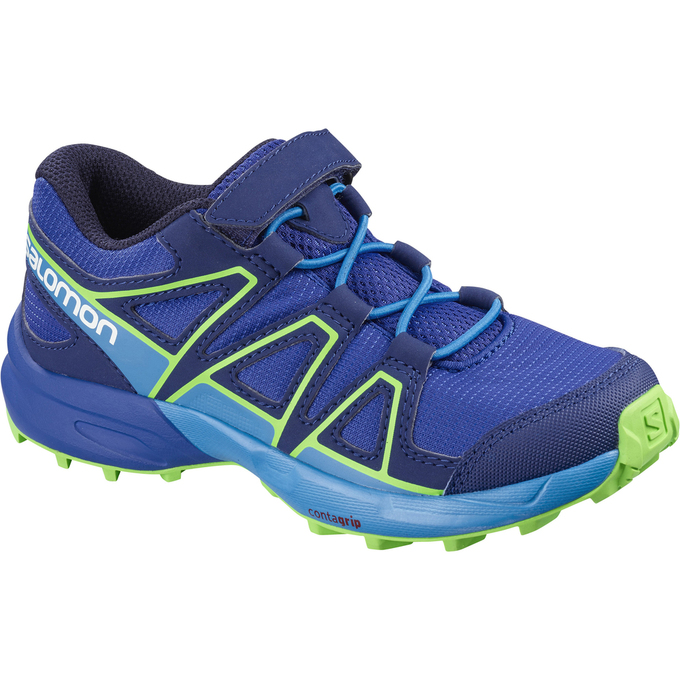 Zapatillas Trail Running Salomon Niños Azules Oscuro - Salomon Argentina SPEEDCROSS BUNGEE K ,952170